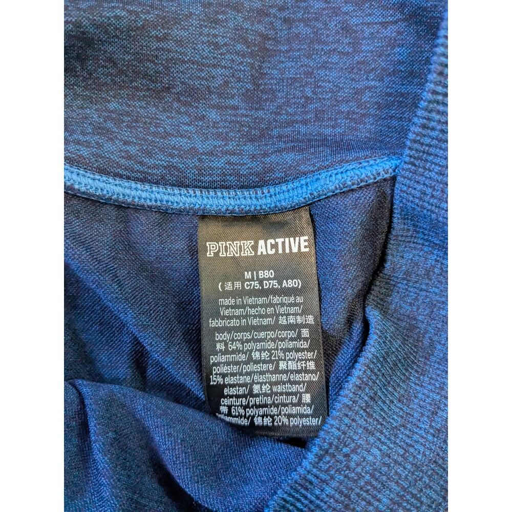 Victoria's Secret PINK Seamless Leggings with Stretch Mesh Detail Blue SZ M - Picture 5 of 6